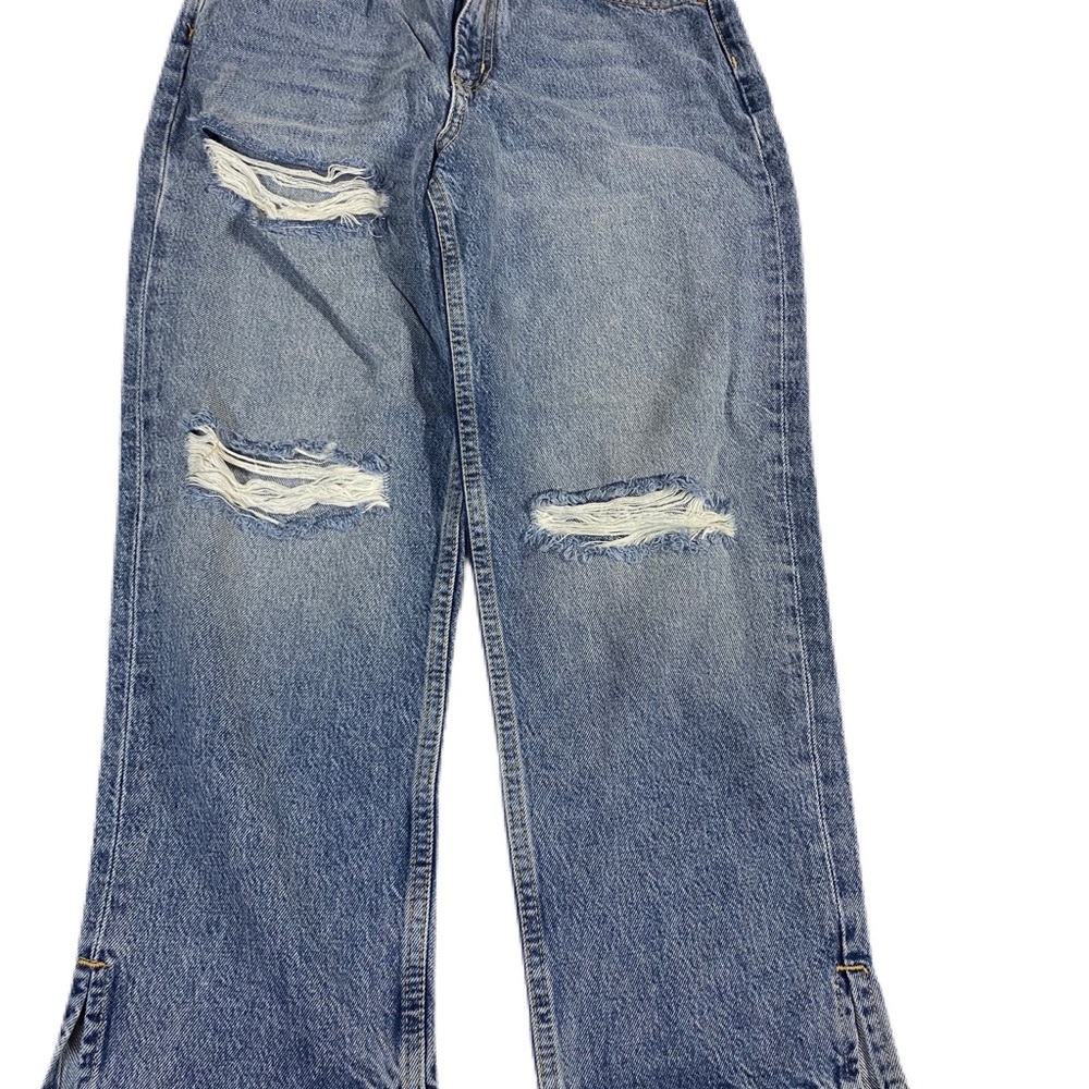 Free People Size 27 Raw Hem Denim Crop Distressed Jeans‎ NWT NH